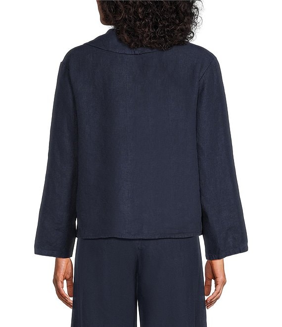 Bryn Walker Linen Shawl Collar Long Sleeve Sailor Jacket | Dillard's