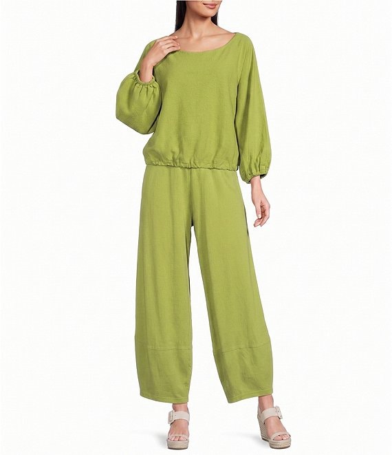 Bryn Walker Olivier Coordinating Cotton Jersey Knit Pull-On Oversized Lantern Pants