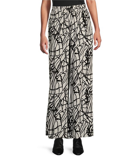 【SATIIIZ】Bryn wrap wide pants Bryn Walker Osca Fiori Silk Wide Leg Pull-On Pants | Dillard's