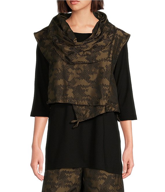 Bryn Walker Pennie Memory Crunch Jacquard Geo Print Cowl