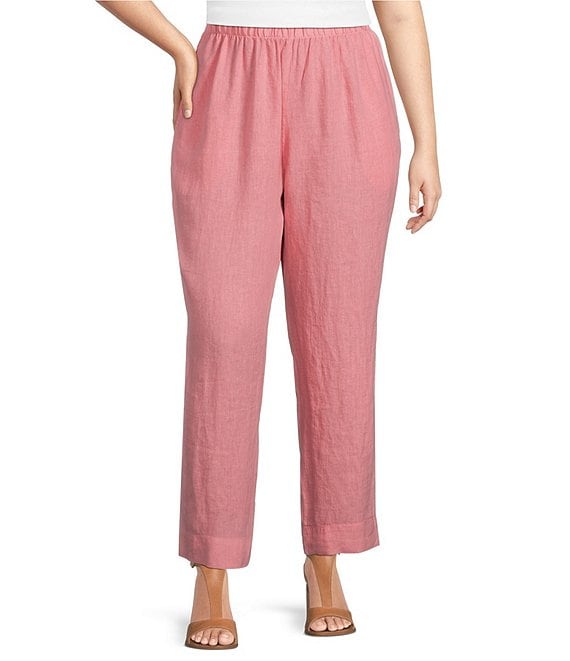 Idoravan Women's Plus Size Pants Clearance Womens Fashion Casual Solid  Color Elastic Cotton And Linen Trousers Pants - Walmart.com