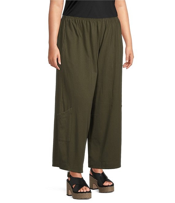 Bryn Walker Plus Size Casbah Oversized Pull-On Crop Pants