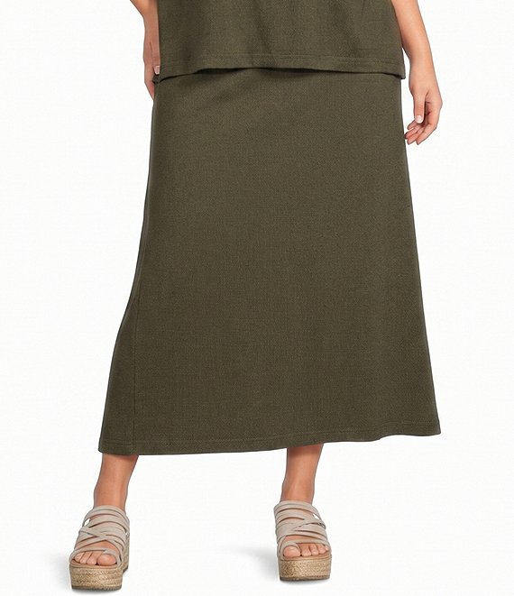 Bryn Walker Plus Size Cotton Jersey A-Line Pull-On Skirt