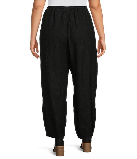 Bryn Walker Plus Size Olivier Light Linen Wide Leg Ankle Lantern