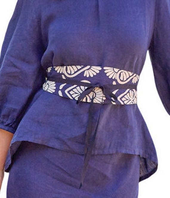 Bryn Walker Tulum Print Wide Wrap Belt