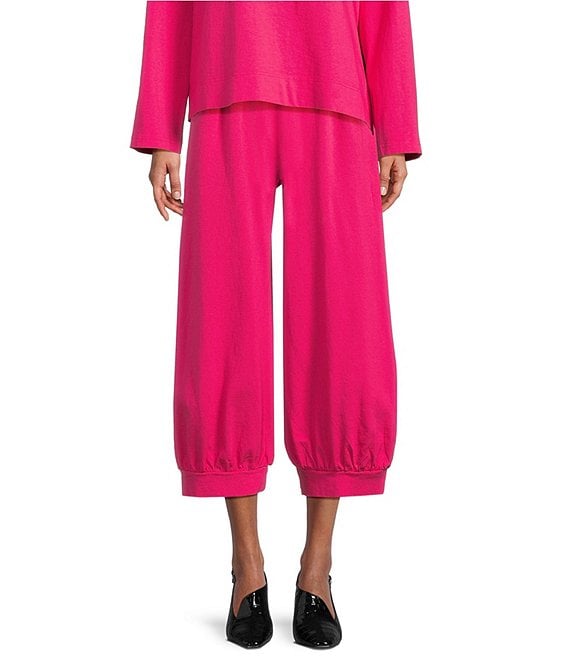 Bryn Walker Wyatt Cotton Jersey Elastic Waist Banded Cuff Pants, Mandevilla - Image 1
