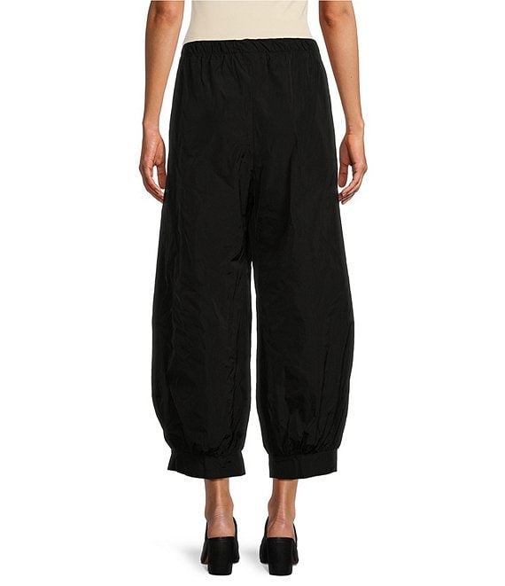 Bryn Walker Wyatt Memory Crunch Wide Leg Pull-On Cropped Pants