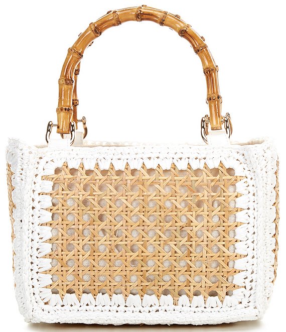 Btb Los Angeles Elodie Top Handle Satchel Bag, NATURAL WHITE - Image 1