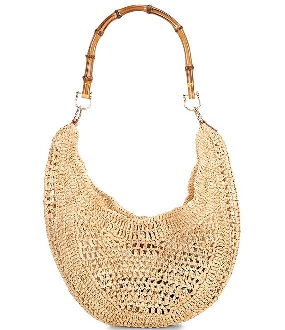 Btb Los Angeles Isla Raffia Hobo Bag