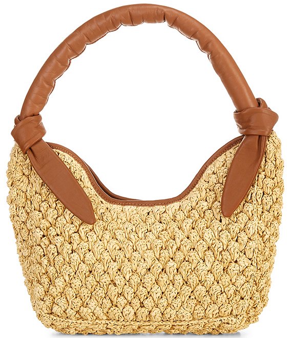 Btb Los Angeles Leilani Raffia Handle Hobo Bag
