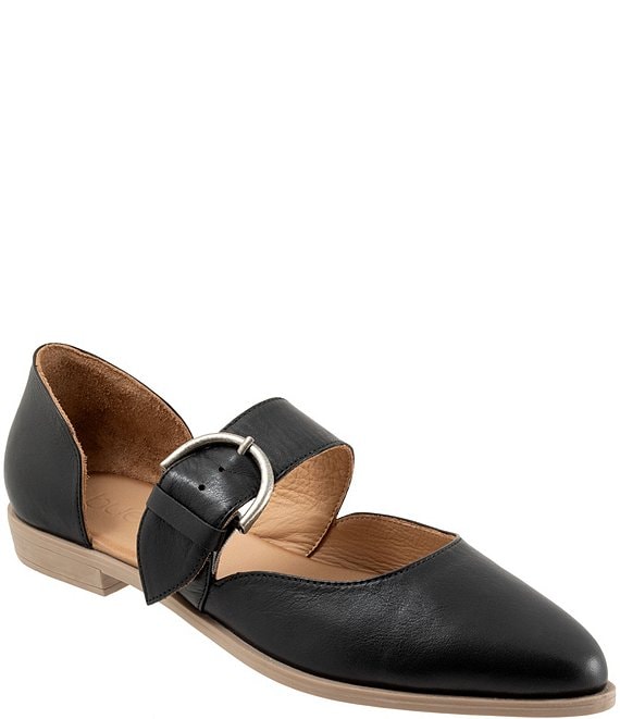 Bueno Brittany Leather Pointed Toe Mary Jane Flats