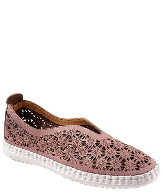Bueno Daisy Perforated Leather Slip-Ons | Dillard's