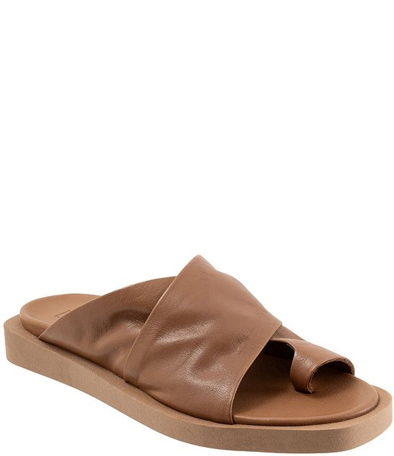 Bueno Jerika Leather Toe Loop Thong Slide Sandals | Dillard's