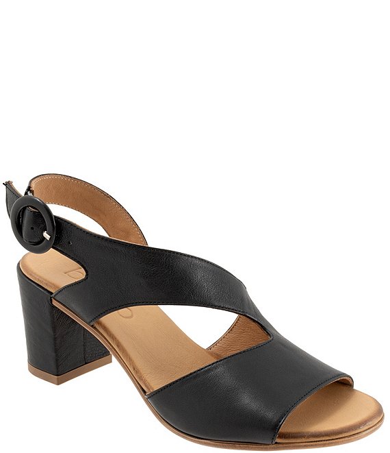 Bueno Nyomi Leather Block Heel Sandals | Dillard's