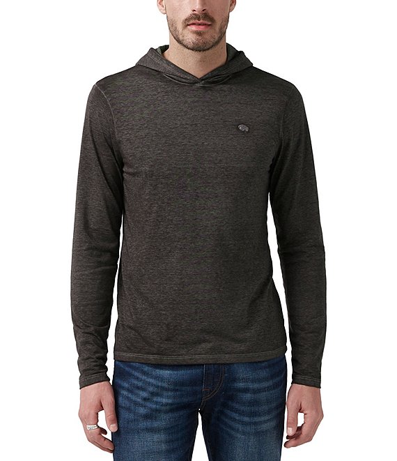 Color:Black - Image 1 - Kathim Long Sleeve Hooded T-Shirt