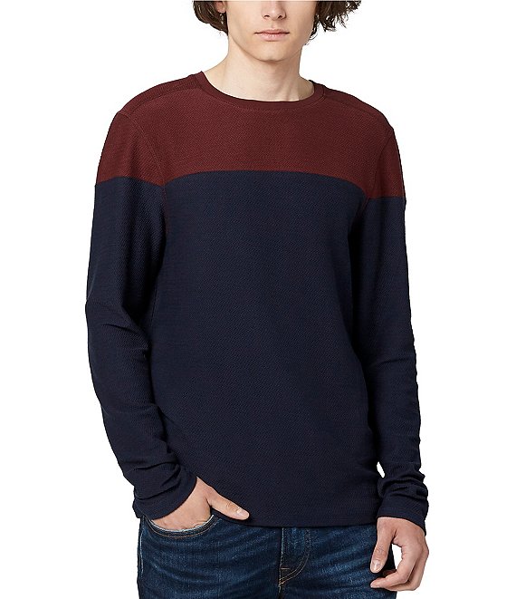 Color:Fico - Image 1 - Long-Sleeve Color Block Kivor Shirt