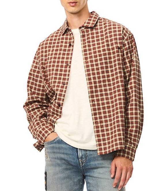 Buffalo David Bitton Shogo Check Oversized Woven Shirt