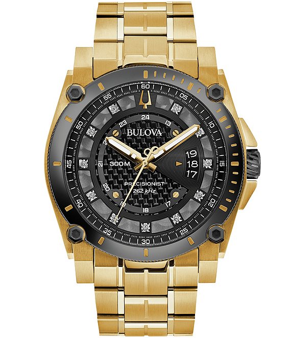 Bulova precisionist men's 2025 stainless steel bracelet watch