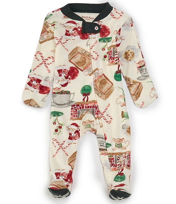 Burt's Bees Baby Newborn-9 Months Long Sleeve Cute As A Button Footed  Coverall