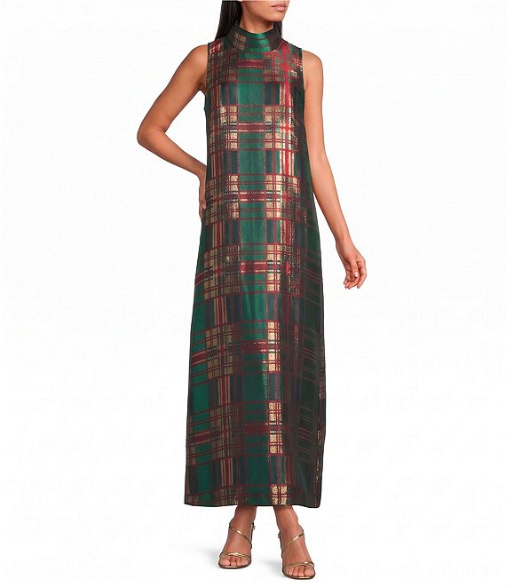Buru Maxi Mod Mock Neck Dress