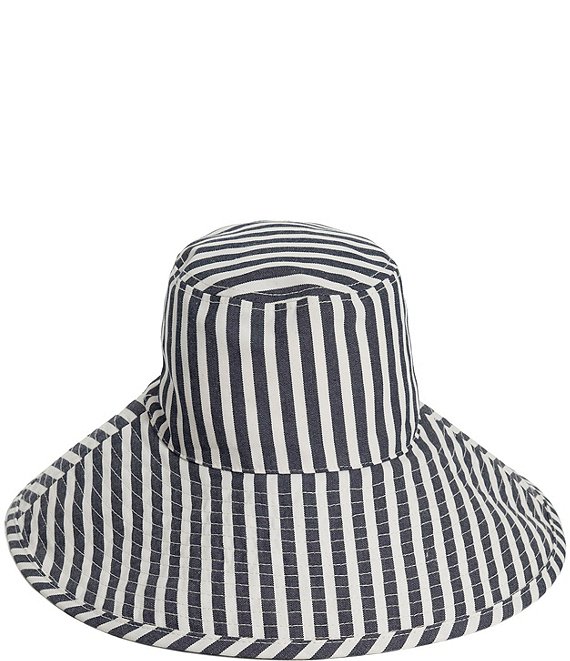 Business Pleasure Lauren's Stripe Wide Brim Bucket Hat - S/M