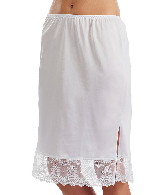 Cabernet White Nylon Lace Half Slip Skirt Size 28 in (Tag Large 26