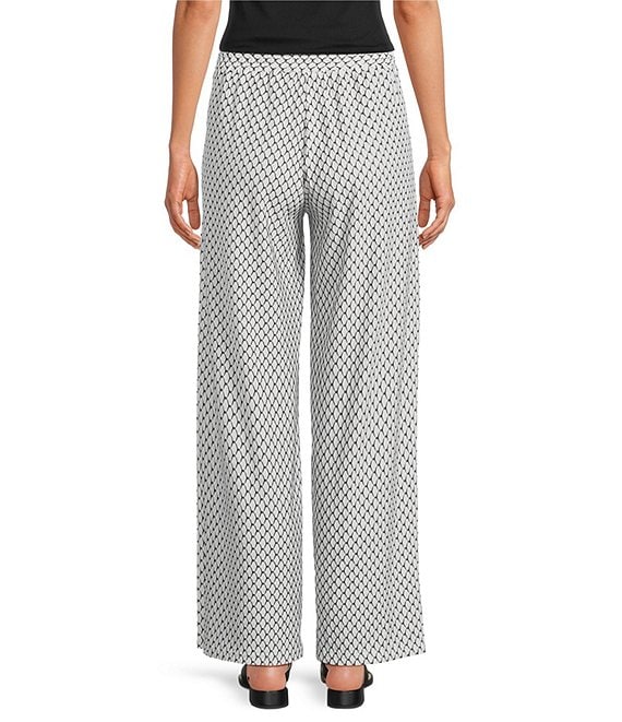 Calessa Petite Size Coordinating Textured Knit Wide Leg Pull-On