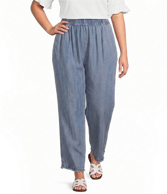 Calessa Plus Size Wide Leg Pull-On Pants