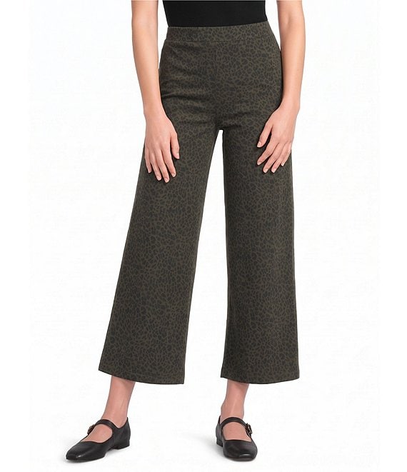 Calessa Textured Knit Straight Leg Pull-On Pants