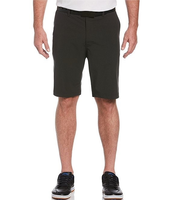 Color:Black Heather - Image 1 - Horizontal Textured 10#double; Inseam Opti-Dri™ Stretch Shorts