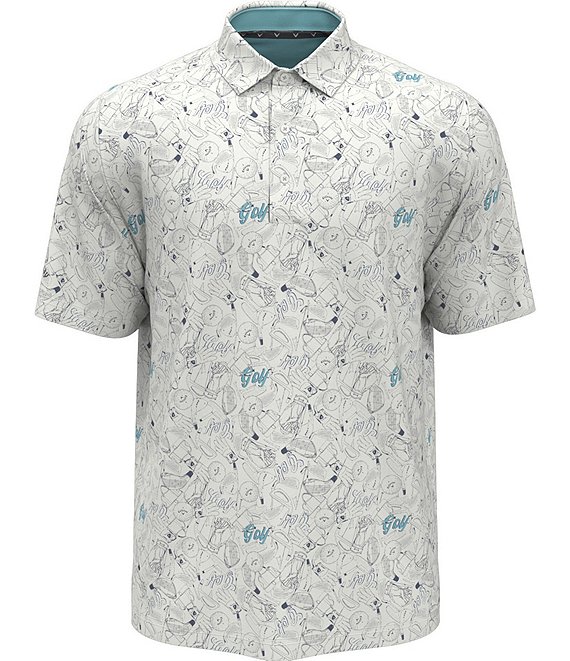 Callaway Short Sleeve Golf Theme Printed Polo Shirt | Dillard's