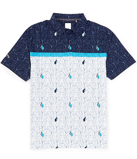 Callaway Short Sleeve Novelty Printed Knit Polo Shirt | Dillard's
