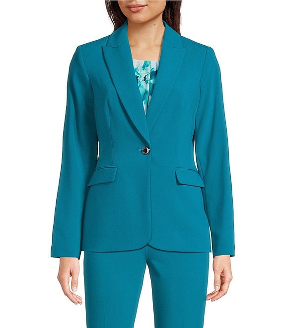 Calvin Klein Coordinating Notch Lapel Long Sleeve One Button Jacket