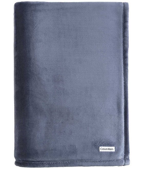 Calvin Klein Core Plush Solid Bed Blanket