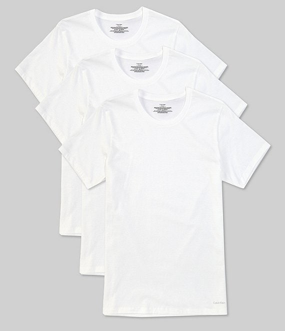 Color:White - Image 1 - Cotton Classics Solid Crew Neck T-Shirts 3-Pack
