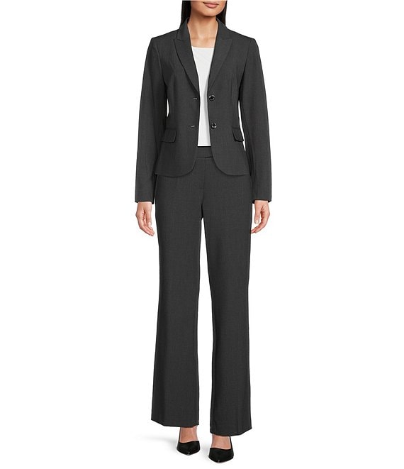 Calvin Klein Curvy Fit Roomy Hip Straight Leg Trouser Pants, Womens, 8, Charcoal Calvin Klein Curvy Fit Roomy Hip Straight Leg Trouser Pants, Womens, 8, Charcoal