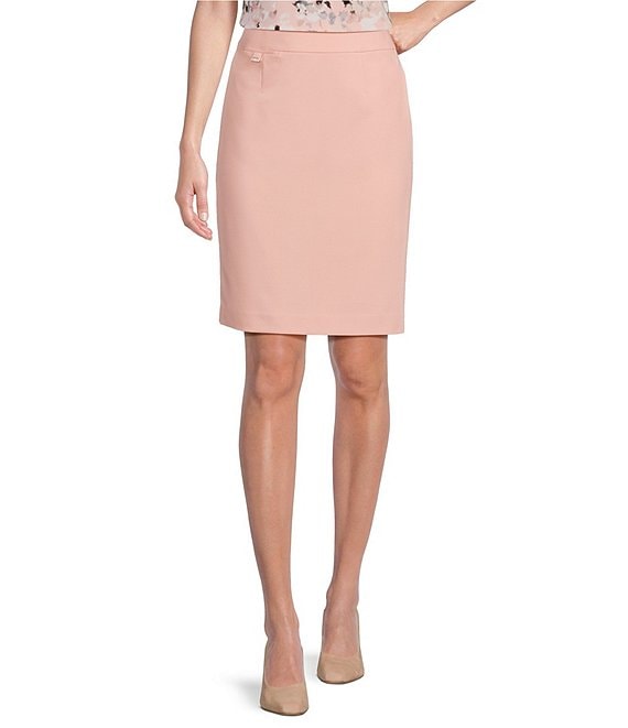 Calvin Klein High Rise Luxe Stretch Pencil Skirt | Dillard's