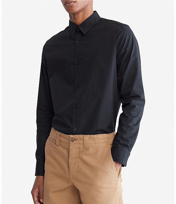 Calvin Klein Long-Sleeve Woven Shirt | Dillard's