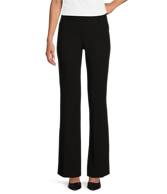 SheIn Women's High Waist Straight Leg Pants Solid Zipper Fly Long Trousers  Black XS at Amazon Women's Clothing store