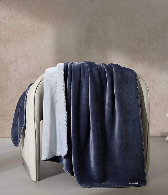 Calvin Klein Modern Lush Reversible Solid Throw Blanket