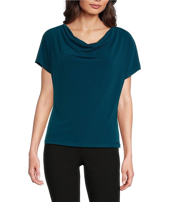 Calvin klein short sleeve blouse best sale