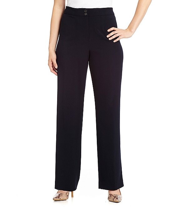 Calvin Klein Plus Size Traditional Fit Tapered Leg Pants