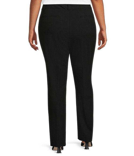 calvin klein curvy fit dress pants Calvin Klein Plus Size Modern Dress Pants - Black