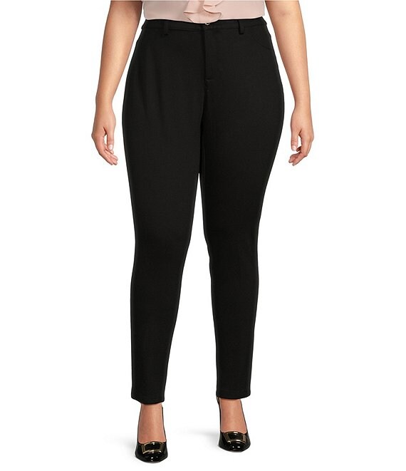 Calvin Klein Plus Size Faux Slim Leg Full Length Pant | Dillard's