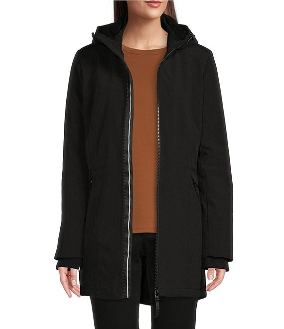 Calvin Klein Softshell Stand Collar Hooded Coat | Dillard's