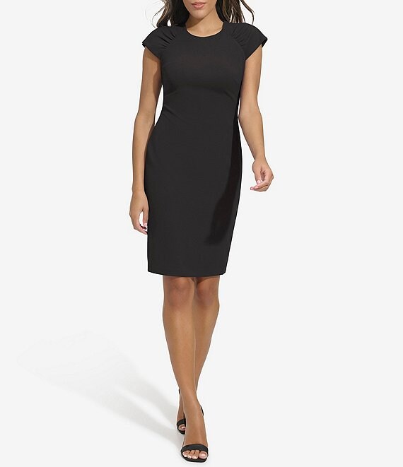 Calvin klein black dress dillards best sale