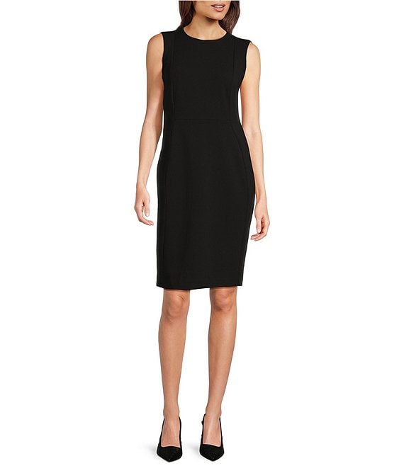 Calvin klein black dress sleeveless on sale