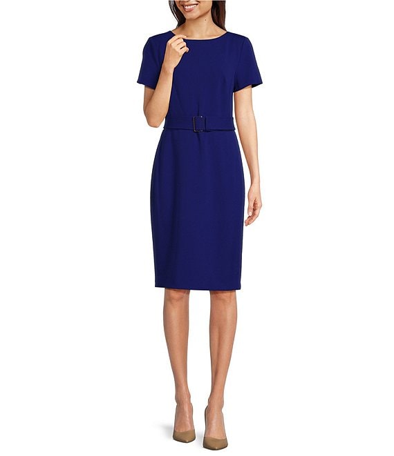 Calvin klein belted dress hotsell