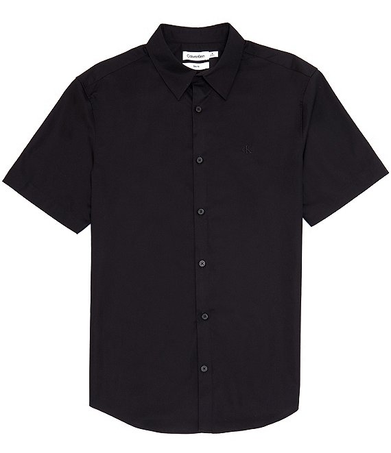 Calvin Klein Short Sleeve Woven Stretch Shirt | Dillard's