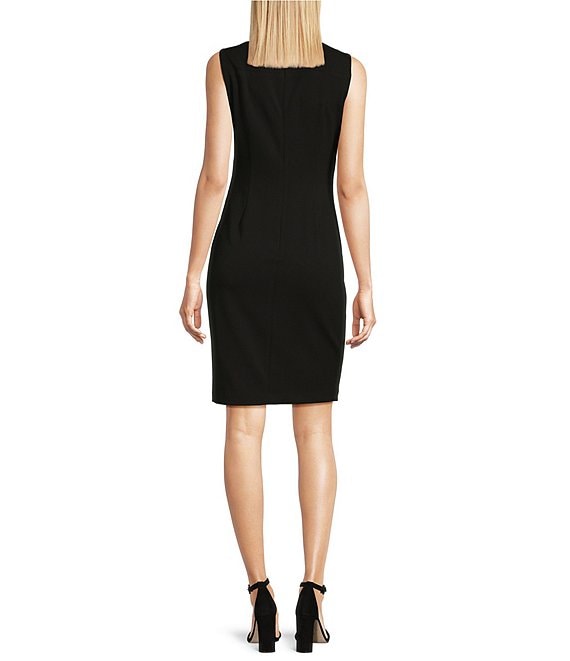 Calvin Klein Women's Starburst Sheath Dress - Black - 6 Calvin Klein Women's Starburst Sheath Dress - Black - 6